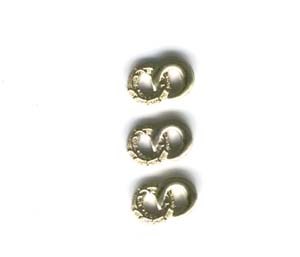 Dobbelt ringe i plast  - guld - 10 stk.